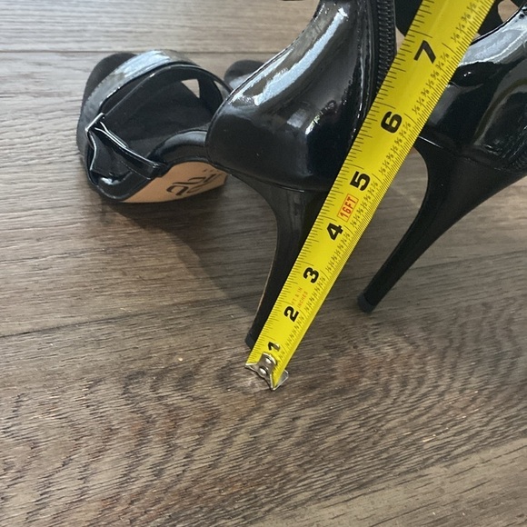 NWT BURJU Amante Thick Ankle Strap Heeled Sandals | Black | size 11 - Picture 7 of 9